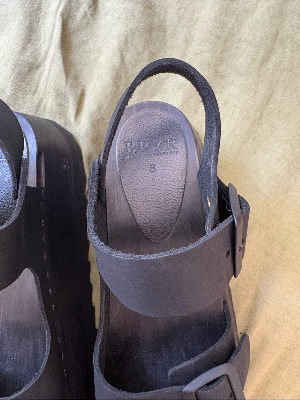 BRYR Gigi Platform Chonk Sandals in Monochrome Black size 8 / 38 - Picture 8 of 11